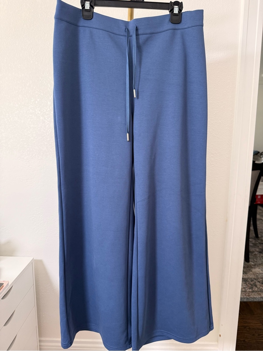 NWOT OQQ Blue Scuba Wide Leg Lounge Pants XL